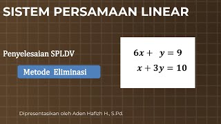 3 SPLDV Metode Eliminasi [upl. by Hartmunn]