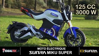 Présentation Sunra Miku Super  Moto électrique 125 cc 3000 Watts [upl. by Peregrine]