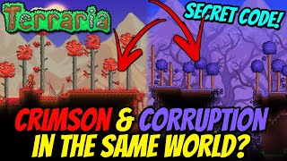 How to get CORRUPTION and CRIMSON in same world in TERRARIA  SECRET WORLD SEED CODE [upl. by Araic]