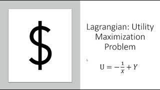 Utility Maximization with Lagrange Method [upl. by Onimixam]