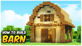 Minecraft Simple Barn Tutorial  How to Build a Barn in Minecraft EASY [upl. by Percival]