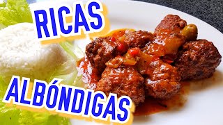 ALBÓNDIGAS DELICIOSA COMO HACER ALBÓNDIGAS JUGOSAS [upl. by Assirroc]