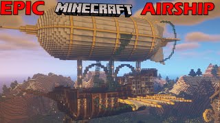 Minecraft  Steampunk Airship  Full Build amp Timelapse [upl. by Merkley707]