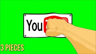 Punching Youtube Green Screen Subscribe Button  3 PIECES [upl. by Dara]