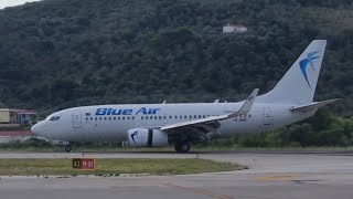 TRIP REPORT  Blue Air  SKIATHOS JSI  BUCUREȘTI OTP  Boeing 737700 [upl. by Nosimaj]