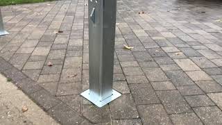 DRIVEWAY BOLLARDS LOKROK CAR SECURITY POSTS POLE ANTIRAM PARKING KEYLESS THEFT BOLLARD RETRACTABLE [upl. by Benedikt]