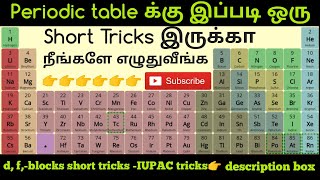 easy tricks to remember periodic table in tamilsimple tricks to remember s block p block elements [upl. by Gennifer]