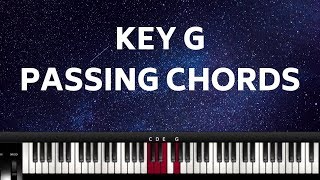 KEY G PIANO PASSING CHORDS Instructor  Caleb Fadhili [upl. by Anilave804]