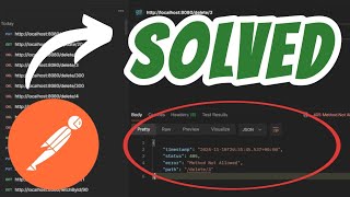 status 405 error Method Not Allowed SOLVED in Postman Node JS Spring Boot Rest API [upl. by Revlys]