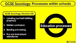 GCSE Sociology Revision from allsociology  Processes in Education Episode 8 [upl. by Eednahs]