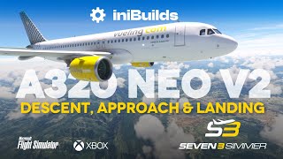 INIBUILDS A320 V2 Descent Approach amp Landing TUTORIAL microsoftflightsimulator msfs2020 msfs [upl. by Nwahsan]