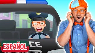 Coches de policía para niños con Blippi  Canciones para niños  Canta con Blippi [upl. by Lilly]