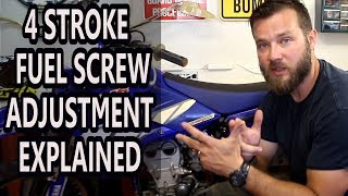 How to adjust idle on 4 stroke dirt bikes  fuel screw adjustment [upl. by Etnaihc]