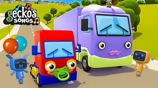 Baby Trucks Family Song｜Geckos Garage｜Wheels On The Bus｜Learning Songs For Toddlers｜Nursery Rhymes [upl. by Neenaj]