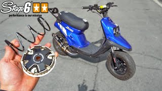 SCOOTER CVT TUNING 70cc ZUMA  STAGE 6 Minarelli [upl. by Anoit]