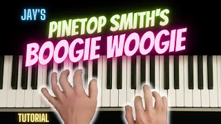 WOW Boogie Woogie Piano Pinetop Smiths Lick  Beginners Easy Blues Tutorial Music Lesson [upl. by Salomo]