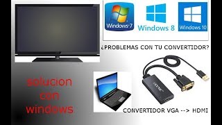 solucion a problemas con convertidor vga a hdmi [upl. by Araes]