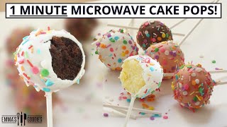 1 Minute Microwave CAKE POPS The EASIEST way to make Cake Pops [upl. by Zeph]