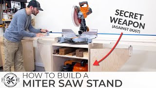 ULTIMATE DIY Miter Saw Stand  How to Build [upl. by Saxen956]