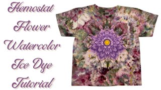 TieDye Designs Hemostat Flower Watercolor Liquid amp Ice Dye [upl. by Sabba825]