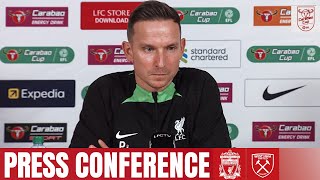 Pep Lijnders Carabao Cup press conference  Liverpool vs West Ham United [upl. by Aneerbas]