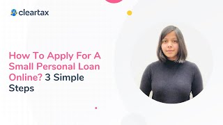 How To Apply For A Small Personal Loan Online 3 Simple Steps [upl. by Sawyere]