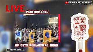 SHOCKING PERFORMANCE BY THE GSTS REGIMENTAL DURING THE APGSS BAND FEST❤️🤍🎺 [upl. by Aidaas]