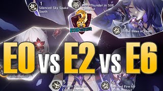 E0 vs E2 vs E6 Acheron in Honkai Star Rail [upl. by Ilahtan]