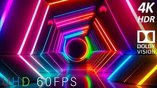 4K 60FPS Neon Art HDR Dolby Vision [upl. by Dorice417]