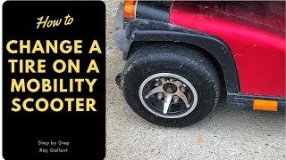 How to change a tire on a mobility scooter [upl. by Perle]