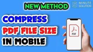 How to compress pdf file size in mobile 2025 EASY [upl. by Abner]