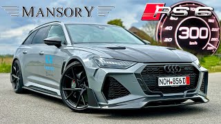 AUDI RS6 C8 MANSORY  300KMH REVIEW on AUTOBAHN [upl. by Iveson]