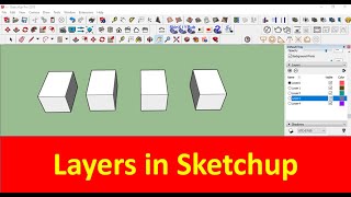 How to use layers in Sketchup [upl. by Tnert]