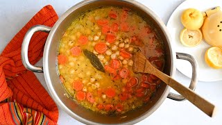 Greek chickpea soup recipe [upl. by Ecinwahs]