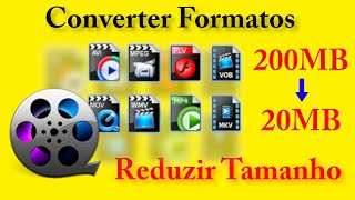 CONVERTER formato ou REDUZIR o tamanho de um vídeo grátis [upl. by Aztirak]