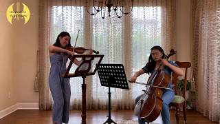 Salut dAmour  Violin and Cello Duet Harmonies from Home [upl. by Urbannal419]