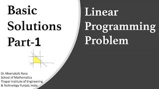 Basic Solutions Part 1 Linear Programming Problem Basic Feasible Solutions [upl. by Albin]