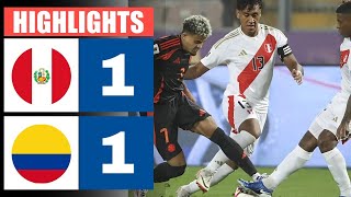 🔴 Resumen  Perú vs Colombia 1  1  HIGHLIGHTS  Clasificación Mundial CONMEBOL [upl. by Ettenowtna]