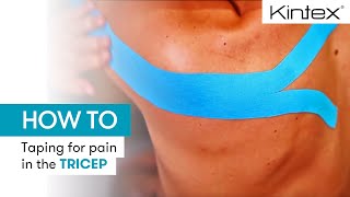 HOW TO  Kinesiology taping for pain in the tricep [upl. by Areema]