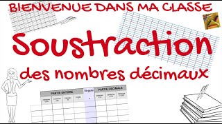 CM2 Soustraction des nombres décimaux [upl. by Ronica851]