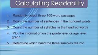 Calculating Readability [upl. by Elcin]