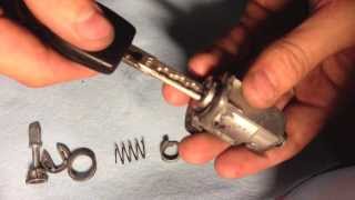 03 vw golf lock cylinder housing disassembly and assembly tutorial [upl. by Yrohcaz]