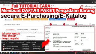 Tutorial Cara Membuat Paket Pengadaan Barang Secara E Purchasing atau E Katalog [upl. by Aetnahs361]