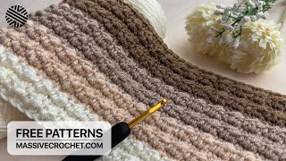 SUPER EASY Crochet Pattern for Beginners⚡️Crochet Stitch for Baby Blanket amp Bag [upl. by Ainoet511]