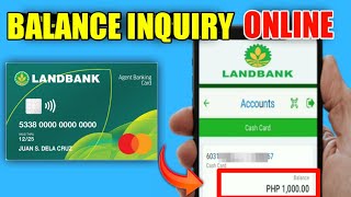 How to Check Balance In ATM Landbank Onlinenew update 2023 [upl. by Elleina842]