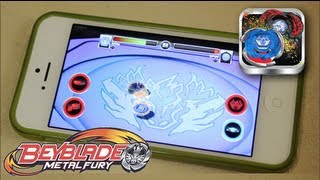 Beyblade Battles Game GAMEPLAY amp REVIEW  Beyblade Metal Fury Hasbro App [upl. by Delia]