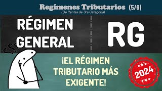 RÉGIMEN GENERAL RG  ¡El régimen tributario más exigente [upl. by Llenol]