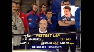 British Gp Qualifying 1991 Senna vs Mansell highlights [upl. by Oyam]