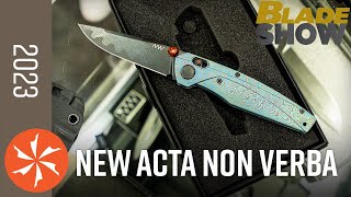 New Acta Non Verba Knives at Blade Show 2023  KnifeCentercom [upl. by Eirotal474]