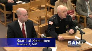 Southborough Board of Selectmen Meeting November 8 2017 [upl. by Inaluiak]